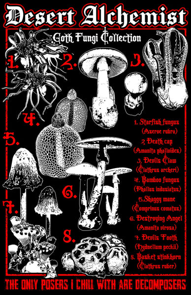 Goth Fungi Botanical Design